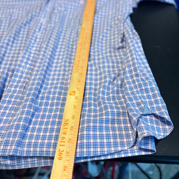 Polo Ralph Lauren Mens 2XLT Blue Pink Plaid Button-Down Shirt Cotton Classic Fit - Picture 4 of 4